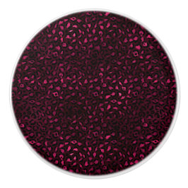 Burgundy och Guld Leopard Series Design 3 Knopp