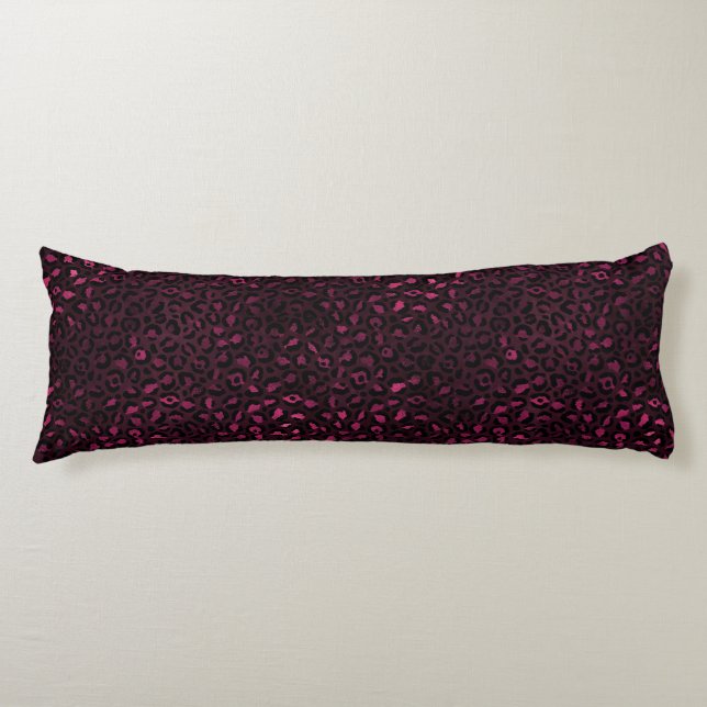 Burgundy och Guld Leopard Series Design 3 Kroppskudde (Framsidan)
