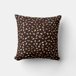 Burgundy och Guld Leopard Series Design 8 Kudde