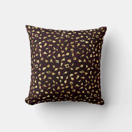 Burgundy och Guld Leopard Series Design 8 Kudde
