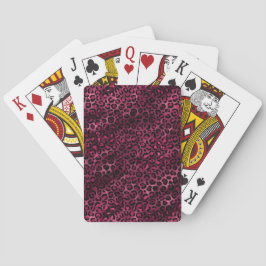 Burgundy och Guld Leopard Series Design 9 Casinokort