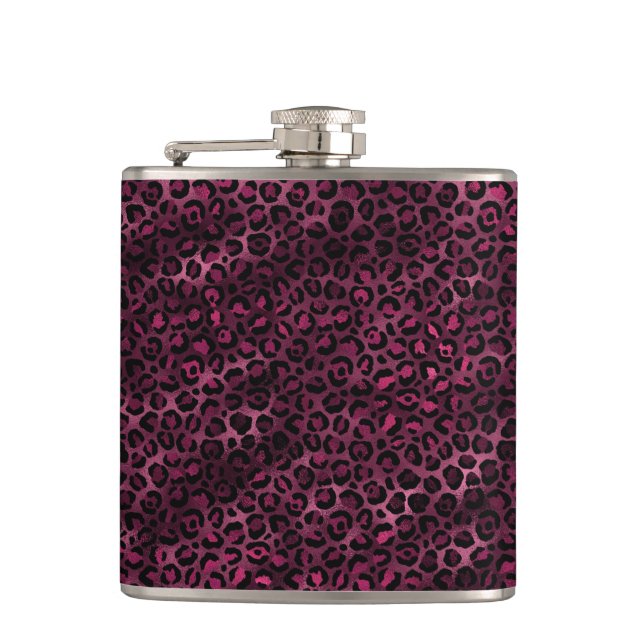 Burgundy och Guld Leopard Series Design 9 Fickplunta (Framsidan)