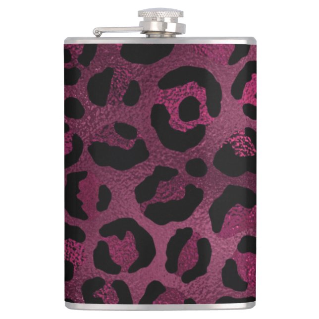 Burgundy och Guld Leopard Series Design 9 Fickplunta (Framsidan)