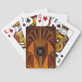 Burgundy och Guld Monogrammed Casinokort