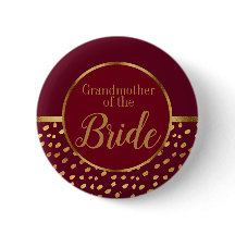 Burgundy och guld Mormor till Bruden Bröllop