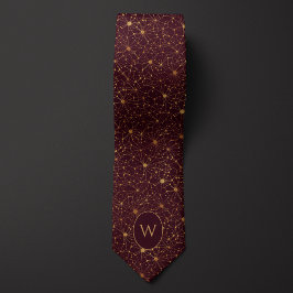 Burgundy och Guld Neuron Network Slips