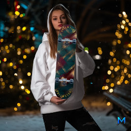 Burgundy och Guld Play Skateboard