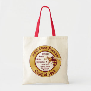 Burgundy och Guld, Reunion Gift Ideas, Totes Tygkasse