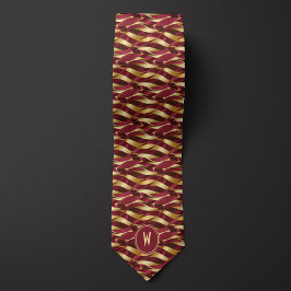 Burgundy och Guld Ribbon Abstract Slips