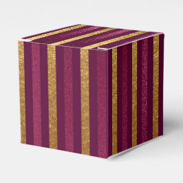 Burgundy och Guld Vintage Glam Faux Foil Rand Presentaskar