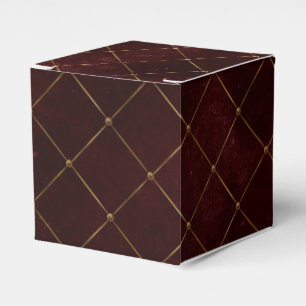 Burgundy och Guld Vintage Luxury Lattice Presentaskar