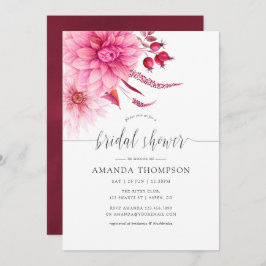 Burgundy och  höstfälla Möhippa Inbjudningar