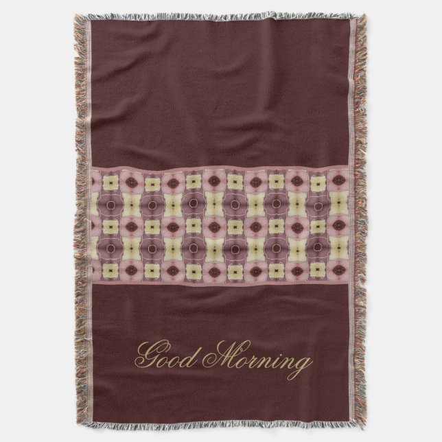 Burgundy och Rosa Filt (Framsidan Vertikal)