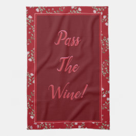 Burgundy och Rosa Kökshandduk