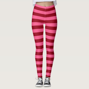 Burgundy och shock rosarandar leggings