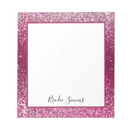 Burgundy och Silver Glitter Anteckningsblock