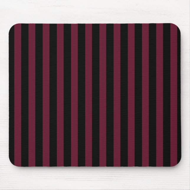 Burgundy och svart rand musmatta (Framsidan)