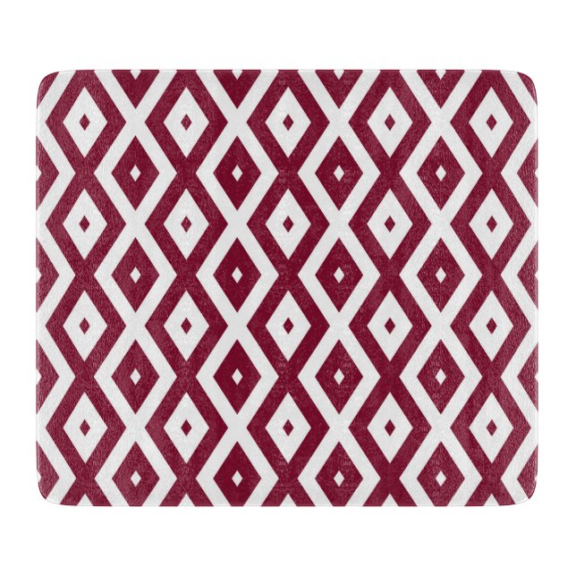 Burgundy och vit diamant mönster (Framsidan)