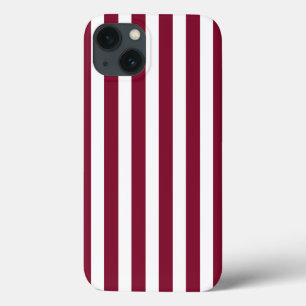 Burgundy och white candy rand Fodral-Mate iPhone