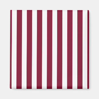 Burgundy och white candy rand magnet