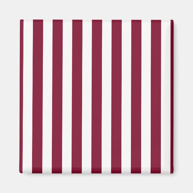 Burgundy och white candy rand magnet (Framsidan)