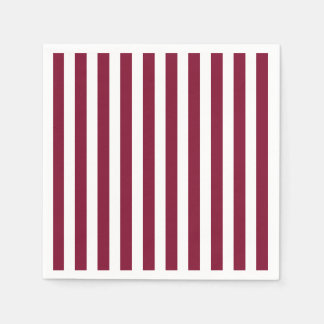 Burgundy och white candy rand pappersservett