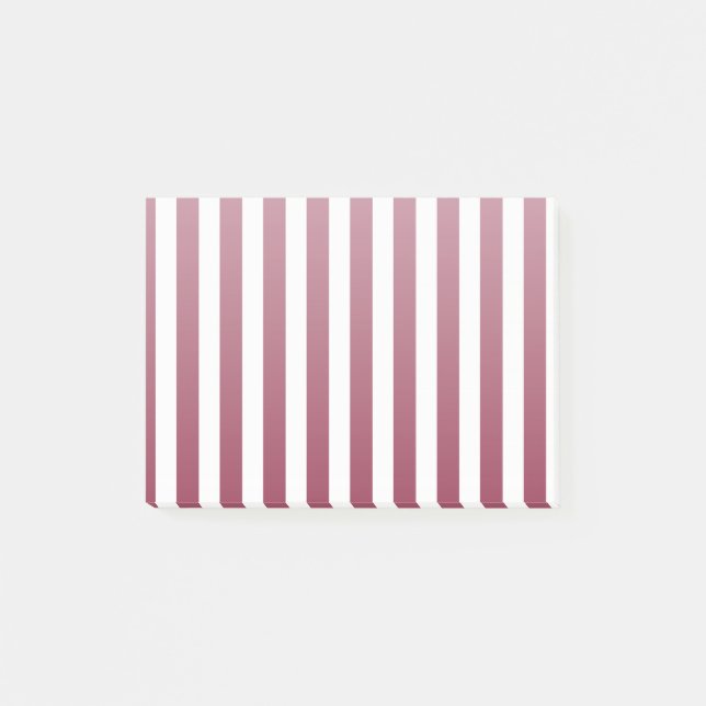 Burgundy och white candy rand post-it block (Framsida)