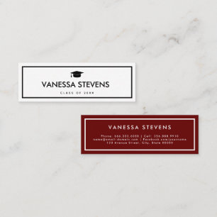 Burgundy och White Classic Studenten