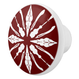Burgundy och White Knopp