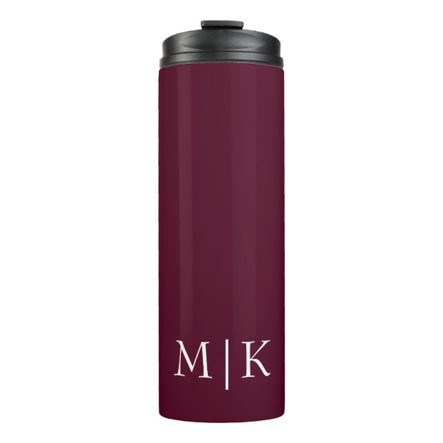 Burgundy och White | Modern Monogram (Framsida)