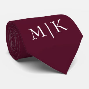 Burgundy och White Modern Monogram Slips