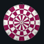 Burgundy och White Piltavla<br><div class="desc">Burgundy and White Dart Board</div>