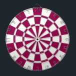 Burgundy och White Piltavla<br><div class="desc">Burgundy and White Dart Board</div>