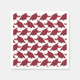 Burgundy och White Student Pappersservett