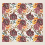 Burgundy Orange Rustik vattenfärgsfärg på hösten B Sjal<br><div class="desc">Burgundy Orange Rustic Autumn Fall Watercolor Blommigt Bröllop Acessories Scarves Wraps har ett botaniskt blommönster med vattenfärg i burgundy och orange på vit bakgrund. Perfekt till bröllop,  brudgummar,  födelsedagspresent till Mamma,  mormor,  vänner med mera. Designad av ©Evco Studio www.zazzle.com/store/evcostudio</div>