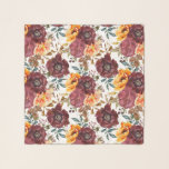 Burgundy Orange Rustik vattenfärgsfärg på hösten B Sjal<br><div class="desc">Burgundy Orange Rustic Autumn Fall Watercolor Blommigt Bröllop Acessories Scarves Wraps har ett botaniskt blommönster med vattenfärg i burgundy och orange på vit bakgrund. Perfekt till bröllop,  brudgummar,  födelsedagspresent till Mamma,  mormor,  vänner med mera. Designad av ©Evco Studio www.zazzle.com/store/evcostudio</div>