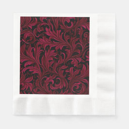Burgundy Paisley Bröllop Pappersservett