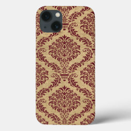 Burgundy Parisian Moods Damask
