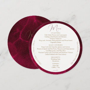 Burgundy Passion Bröllop Circle Meny