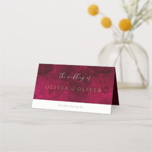 Burgundy Passion Bröllop Placeringskort