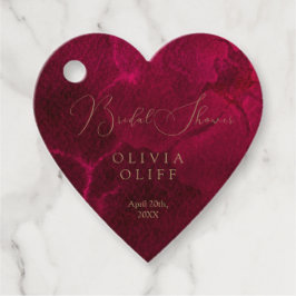 Burgundy Passion Bröllopsdusch Gåvor Etiketter