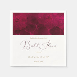 Burgundy Passion Bröllopsdusch Pappersservett