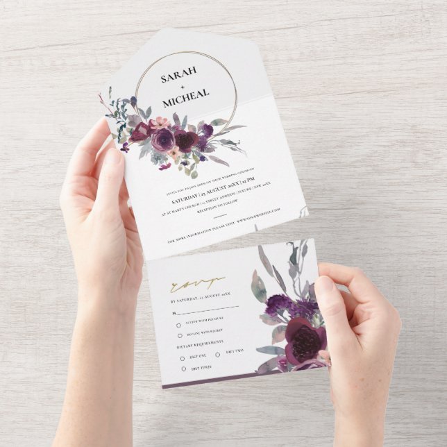 BURGUNDY  PEACH GRÖNT GRÅTT BLOMMIGT WREATH (Tearaway)