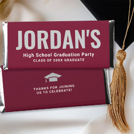 Burgundy Personlig Namn Studentfest