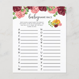 Burgundy pumkin Baby namn tävling