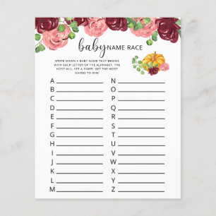 Burgundy pumkin Baby namn tävling