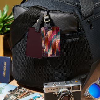 Burgundy-randig fantasibagagetikett – Anpassningsb Bagagebricka