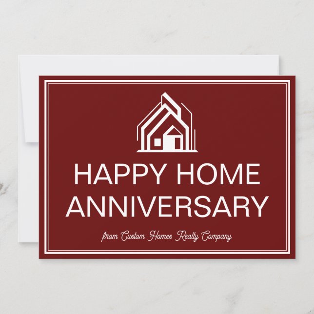Burgundy Real Estate Business Custom Marketing Kort (Framsida)