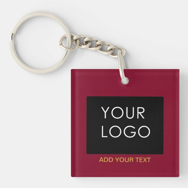 Burgundy Red Anpassade Business Lägg till din Logo (Framsidan)