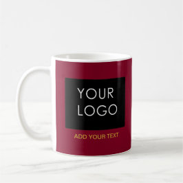Burgundy Red Anpassade Business Lägg till din Logo Kaffemugg